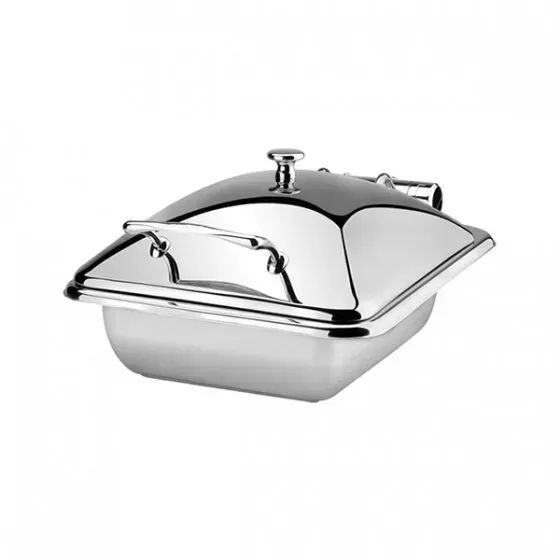 Induction Chafer-18/10 | Rect. | 2/3 Size - Stainless Steel Lid