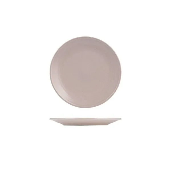 Zuma Round Coupe Ribbed Plate-210mm Ø - Pearl Blush