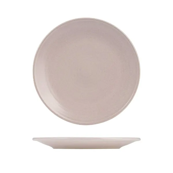 Zuma Round Coupe Ribbed Plate-265mm Ø - Pearl Blush