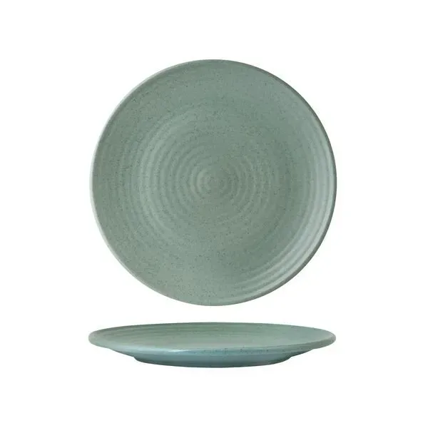 Zuma Round Coupe Ribbed Plate-210mm Ø - Mint