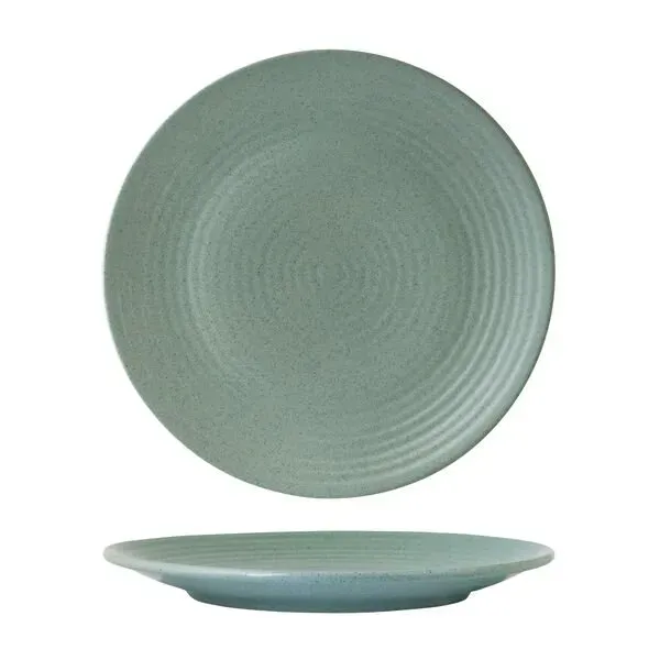 Zuma Round Coupe Ribbed Plate-265mm Ø - Mint