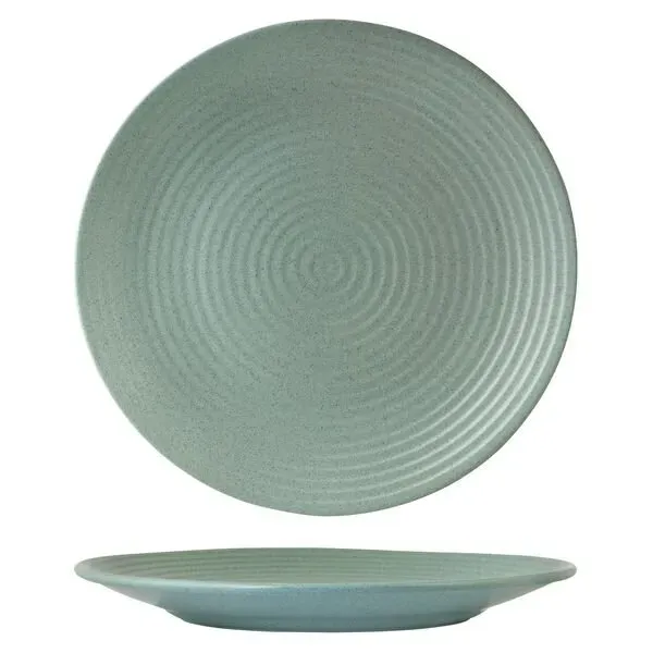 Zuma Round Coupe Ribbed Plate-310mm Ø - Mint