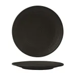 Zuma Round Coupe Ribbed Plate-265mm Ø - Charcoal