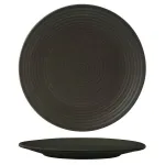 Zuma Round Coupe Ribbed Plate-310mm Ø - Charcoal