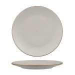 Zuma Round Coupe Ribbed Plate-265mm Ø - Mineral