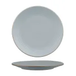 Zuma Round Coupe Ribbed Plate-265mm Ø - Bluestone