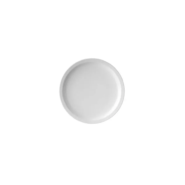 Melamine Round Plate Narrow Rim White 226mm