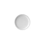 Melamine Round Plate Narrow Rim White 226mm