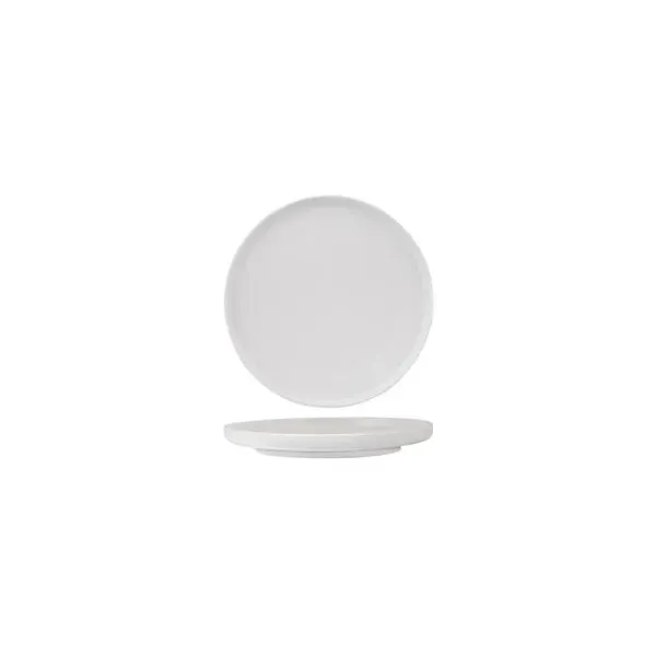 Walled Round Plate-165mm Ø - White