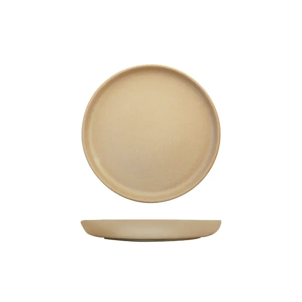 Walled Round Plate - 220mm Ø - Taupe