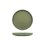 Walled Round Plate - 220mm Ø - Green