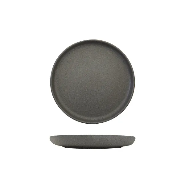 Walled Round Plate - 220mm Ø - Dark Grey