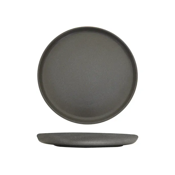 Walled Round Plate - 280mm Ø - Dark Grey