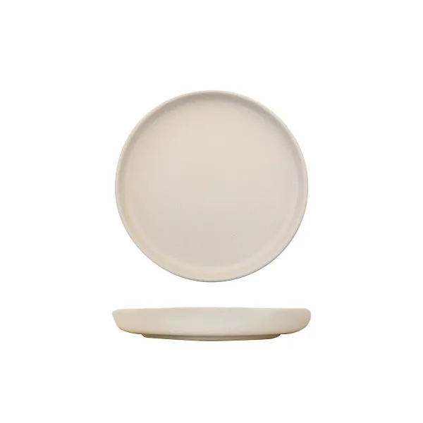 Walled Round Plate - 220mm Ø - Cream