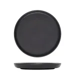 Walled Round Plate - 220mm Ø - Black