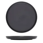 Walled Round Plate - 280mm Ø - Black