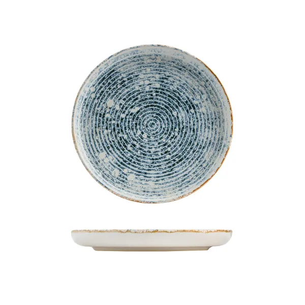 Walled Round Plate - 220mm Ø - Ripple