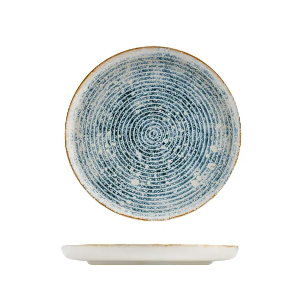 Walled Round Plate - 280mm Ø - Ripple