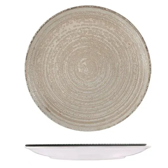 Round Plate - Coupe, 300mm Ø - Mocha