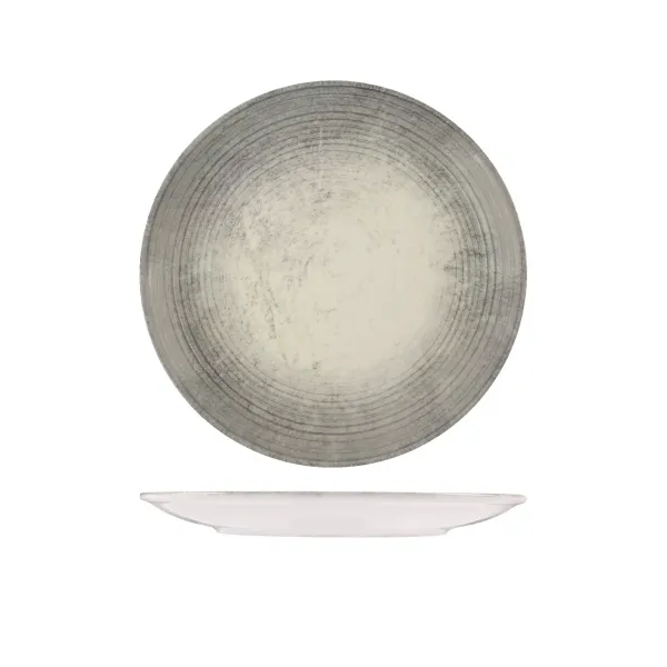 Round Plate - Coupe, 300mm Ø - Fume