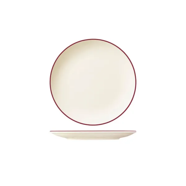 Round Plate Coupe - 170mm Ø - Maroon Band