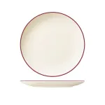 Round Plate Coupe - 270mm Ø - Maroon Band