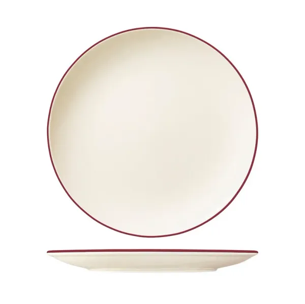 Round Plate Coupe - 300mm Ø - Maroon Band