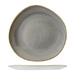 Organic Round Plate-286mm Ø - Peppercorn Grey