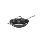 Pujadas Non Stick Wok-S/S Hdl, W/Lid, 8lt 32x8cm Ceramic Coating Suitable For Induction