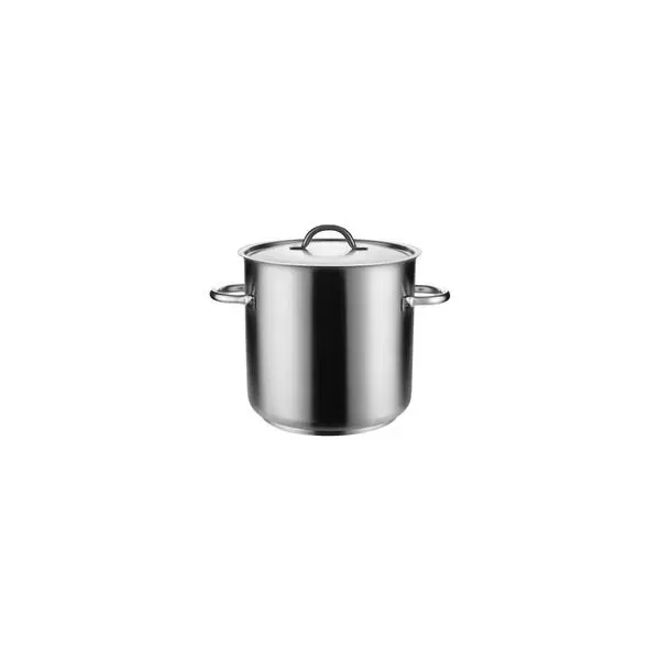 Stockpot-18/10, W/Cover, 200x200mm/6.2lt