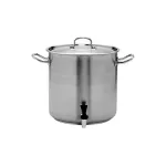 Stockpot-18/10, W/Cover & Tap, 350x350mm/33.6lt
