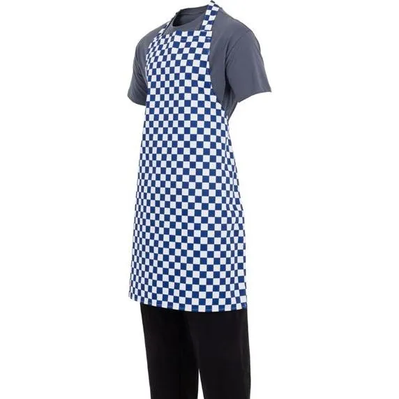 Whites Bib Apron Polycotton Blue/White Check