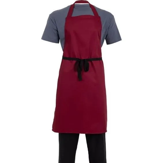 Whites Bib Apron Polycotton Burgundy