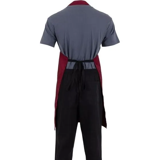 Whites Bib Apron Polycotton Burgundy