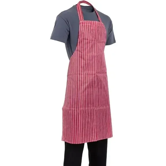 Edlp - Whites Waterproof Apron Red/White Stripe