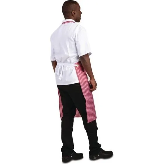 Whites Water Resistant Bib Apron Red/White Stripe
