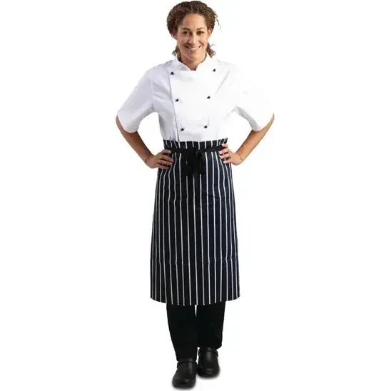 Whites Bistro Apron Blue/White Butchers Stripe