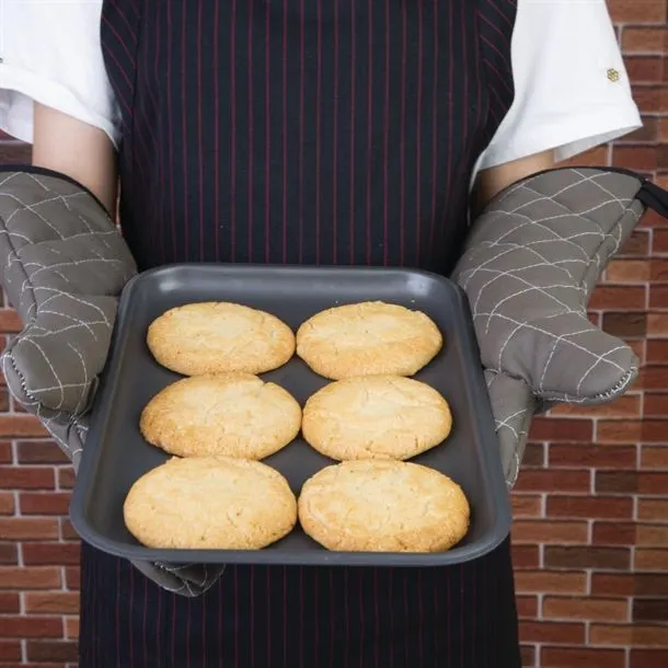 Oven Mitt Flame Retardant Tan — 430mm view 5