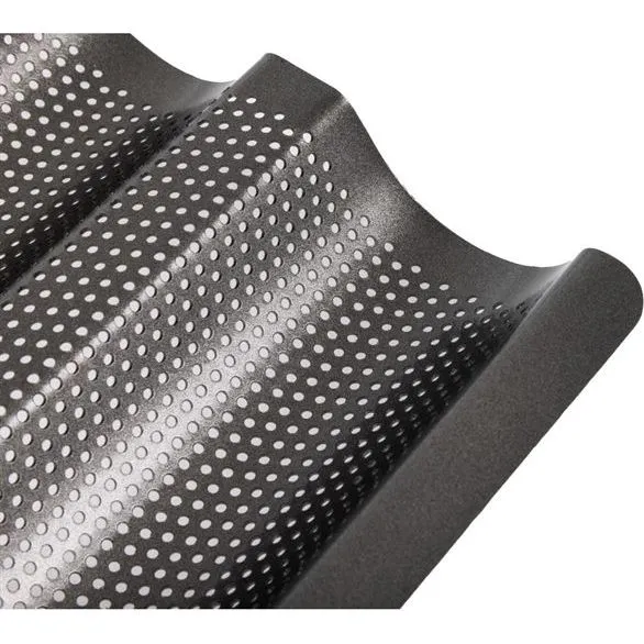Masterclass Crusty Bake Non-Stick Perforated Baguette Tray 390  X 160  X  25mm view 3
