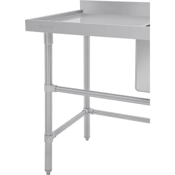 Vogue Dishwasher Inlet Table With Sink (90mm Outlet) - 1800x700x960mm L/H view 10