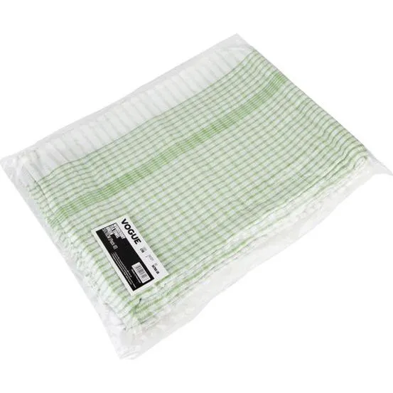Vogue Wonderdry Tea Towels Green - 760x510mm 30x20" (pack 10)