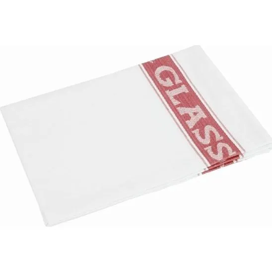 Vogue Glass Cloth Red Border - 760x510mm 30x20"