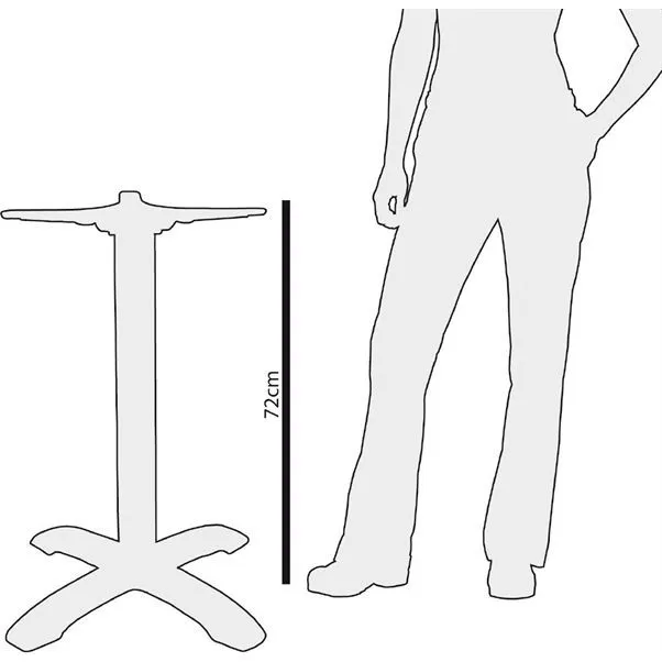 Bolero Cast Iron Table Base - 395x395x720mm