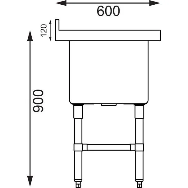 Vogue Double Deep Pot Sink (90mm Drain) view 7