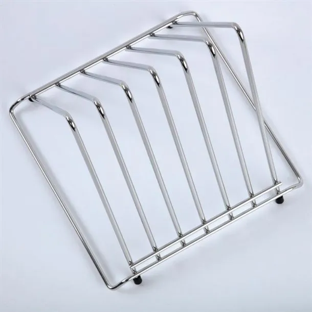 Hygiplas Chopping Board Rack Triangle St/St ; 6x 30mm Slots view 2