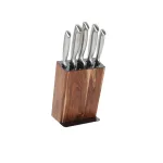 Acacia Black 6pc Knife Block Set