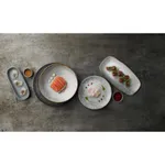 Accents Jasper Grey Round Coupe Plate