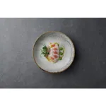 Accents Jasper Grey Round Coupe Plate