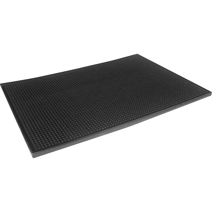 Bar Mat Black Rubber 450x300x10mm
