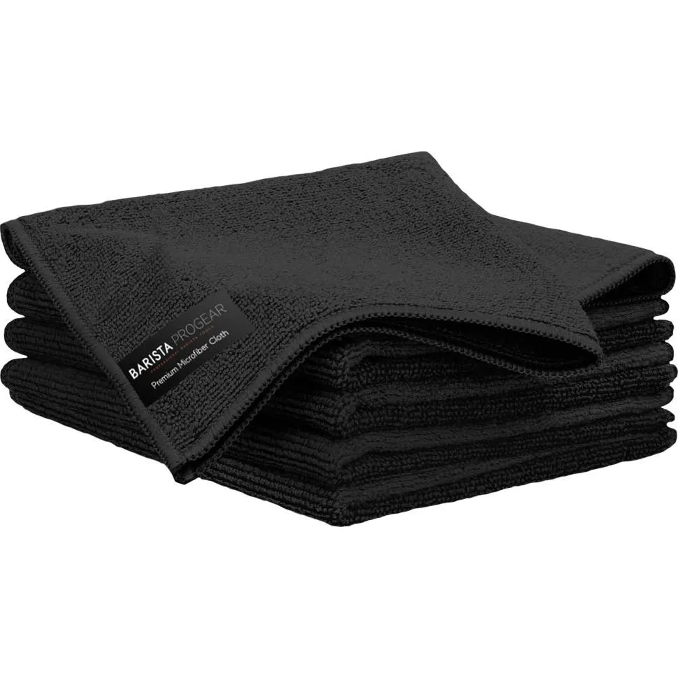 Barista Progear 5 Premium Black Microfiber Cloths